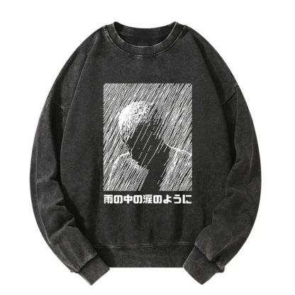 People In The Rain Washed Sweatshirt