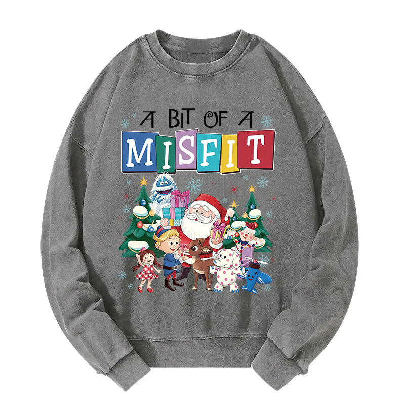 A Bit Of A Misfit Christmas Washed Sweatshirt