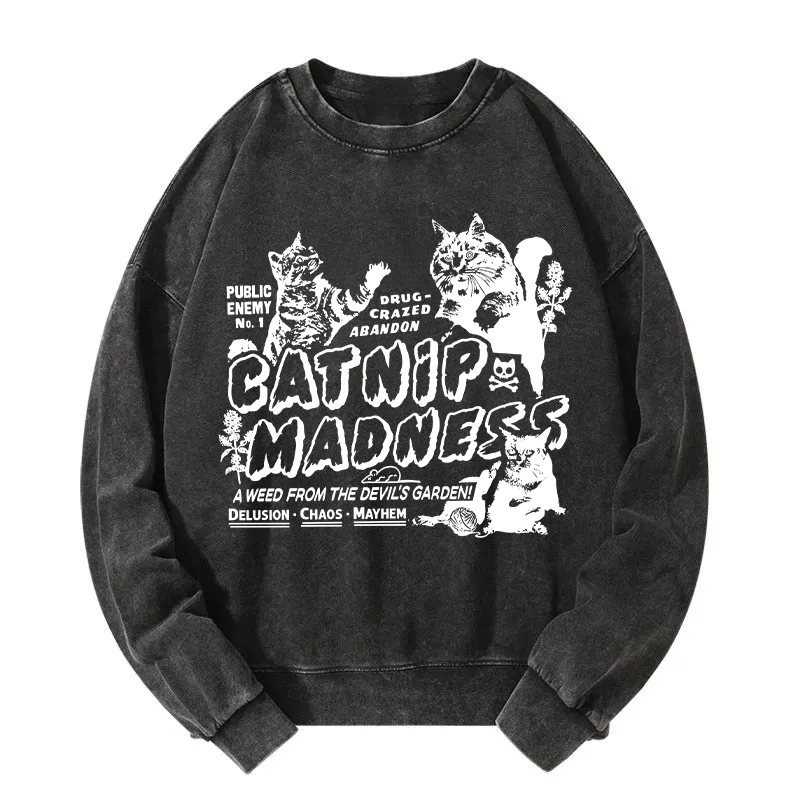 Catnip Madness Washed Sweatshirt