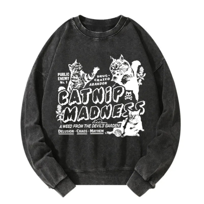 Catnip Madness Washed Sweatshirt