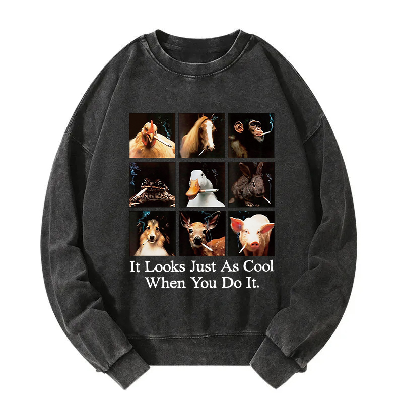 It Looks Just as Cool When You Do It Washed Sweatshirt
