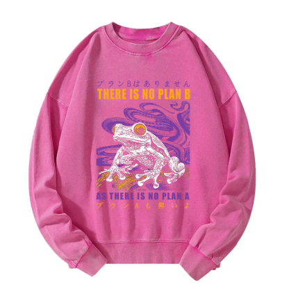 Thers Is No Plan B Frog Washed Sweatshirt