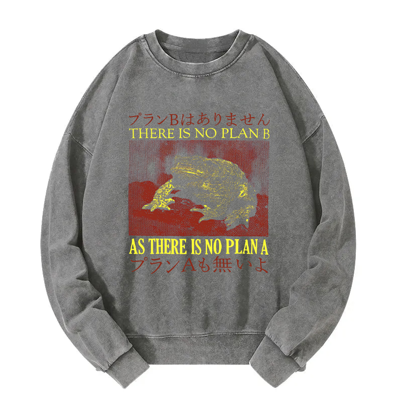 There is No Plan B As There is No Plan A  Washed Sweatshirt