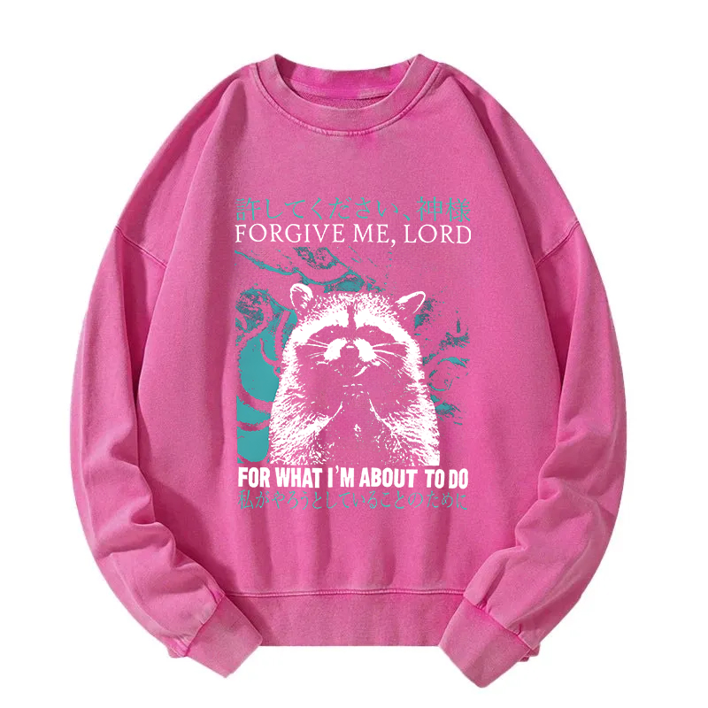Forgive Me Lord for What I'm About to Do Washed Sweatshirt