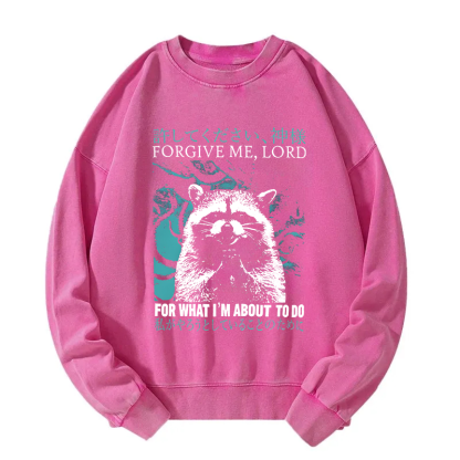 Forgive Me Lord for What I'm About to Do Washed Sweatshirt