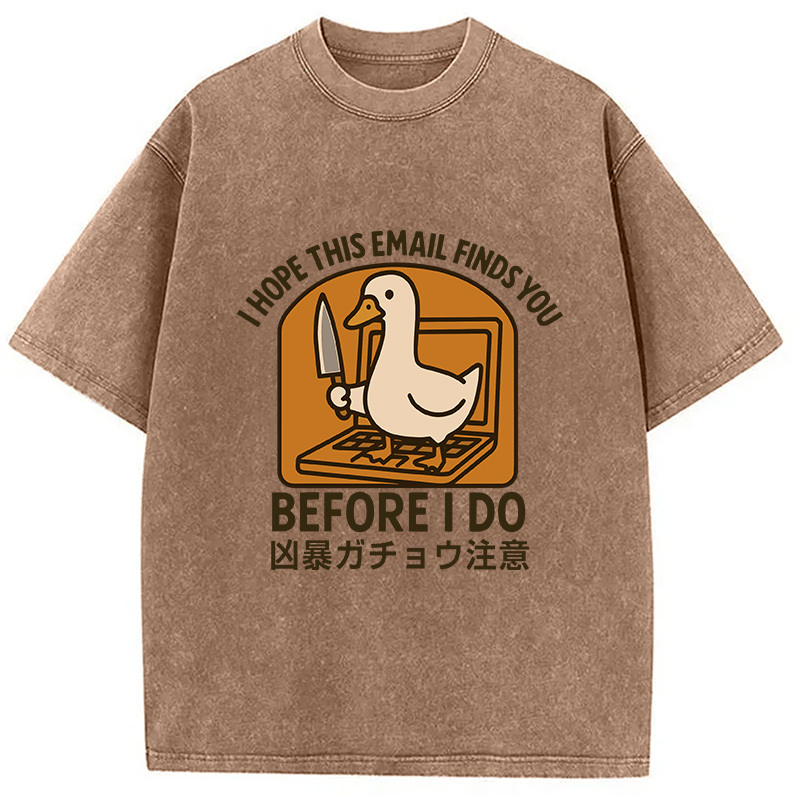 Goose With A Knife Washed T-Shirt