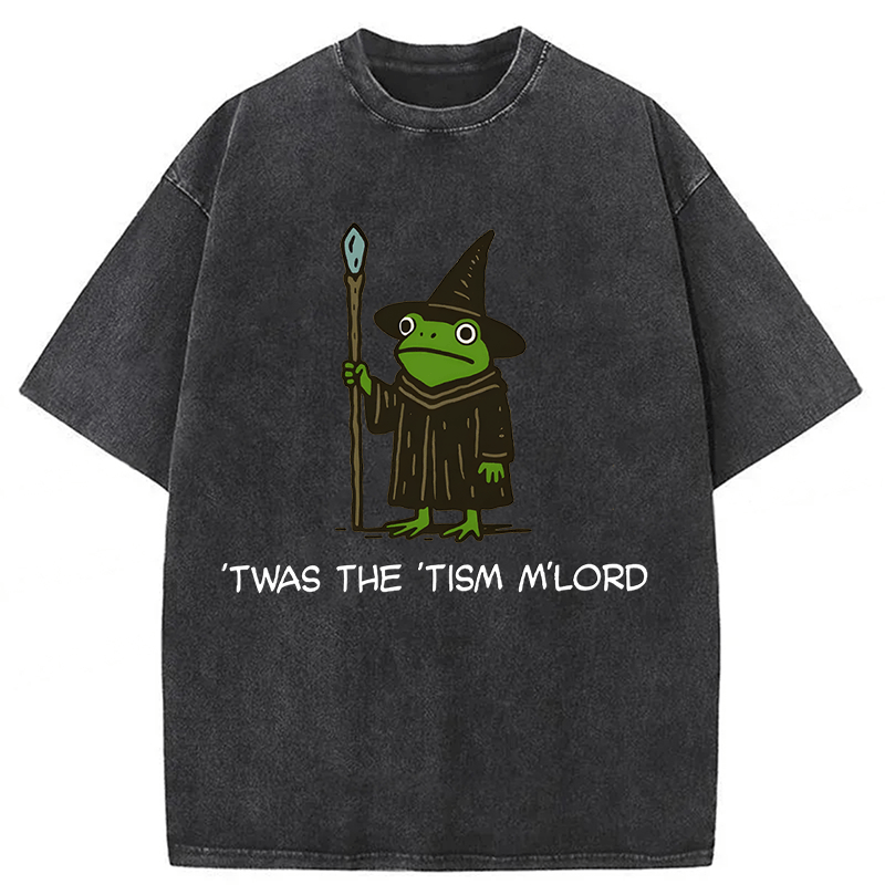 Tokyoviva Twas The Tism Frog Wizard Washed T-shirt