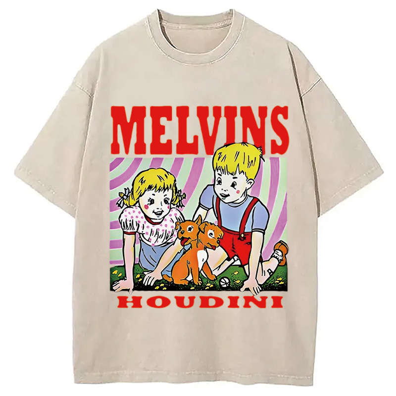 Melvins Houdini Metal Rock Band Washed T-Shirt
