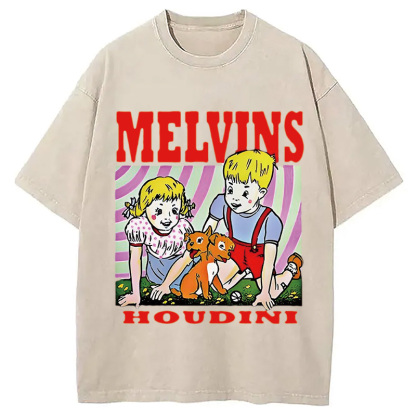 Melvins Houdini Metal Rock Band Washed T-Shirt