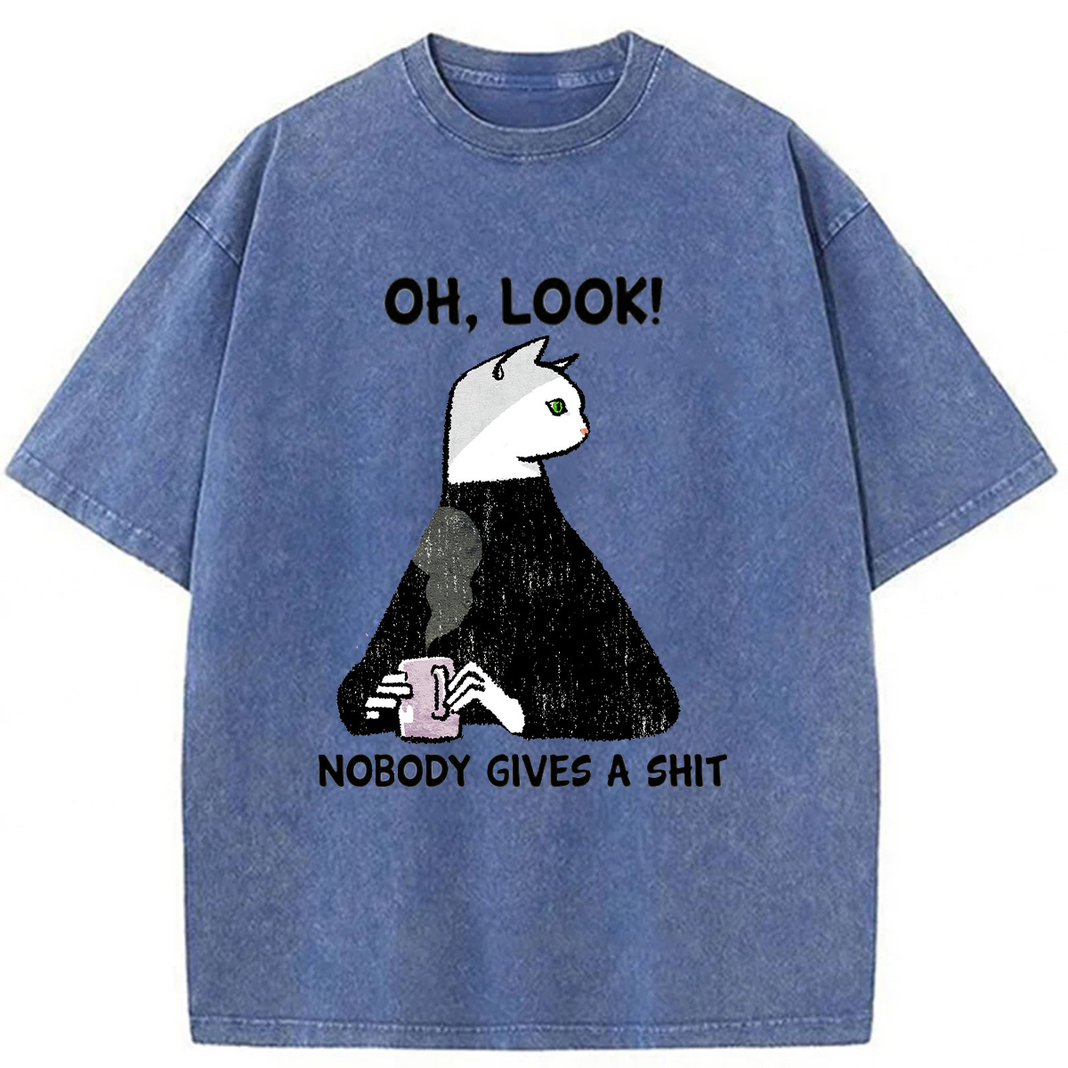 Tokyoviva No One Cares About The Cat Washed T-shirt