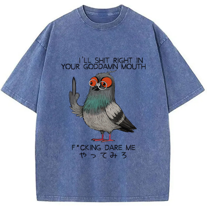 Angry Pigeon Washed T-Shirt