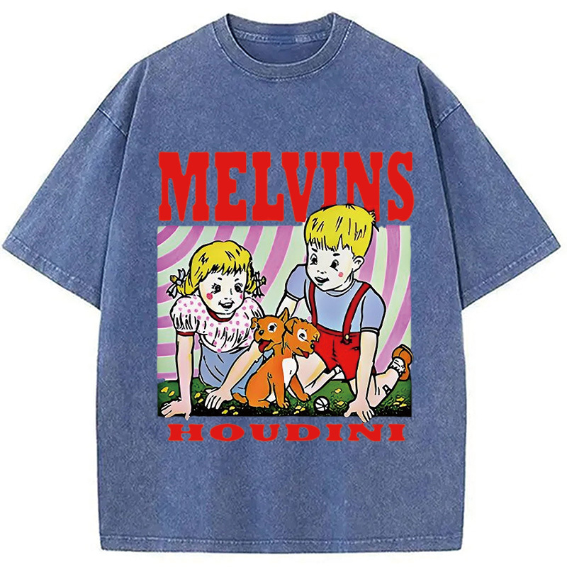 Melvins Houdini Metal Rock Band Washed T-Shirt