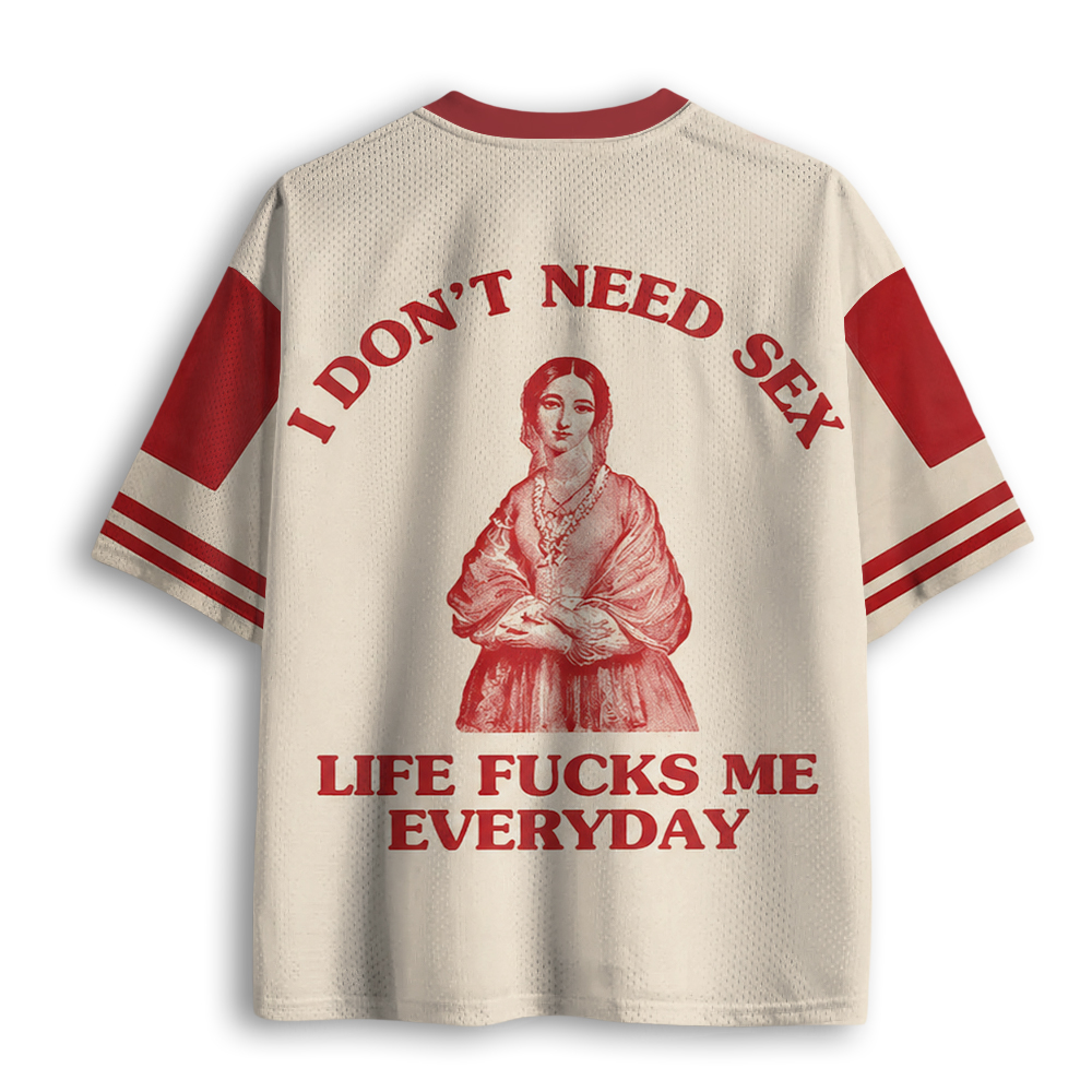 Baddiecat Life Is Wifey Mesh Jersey