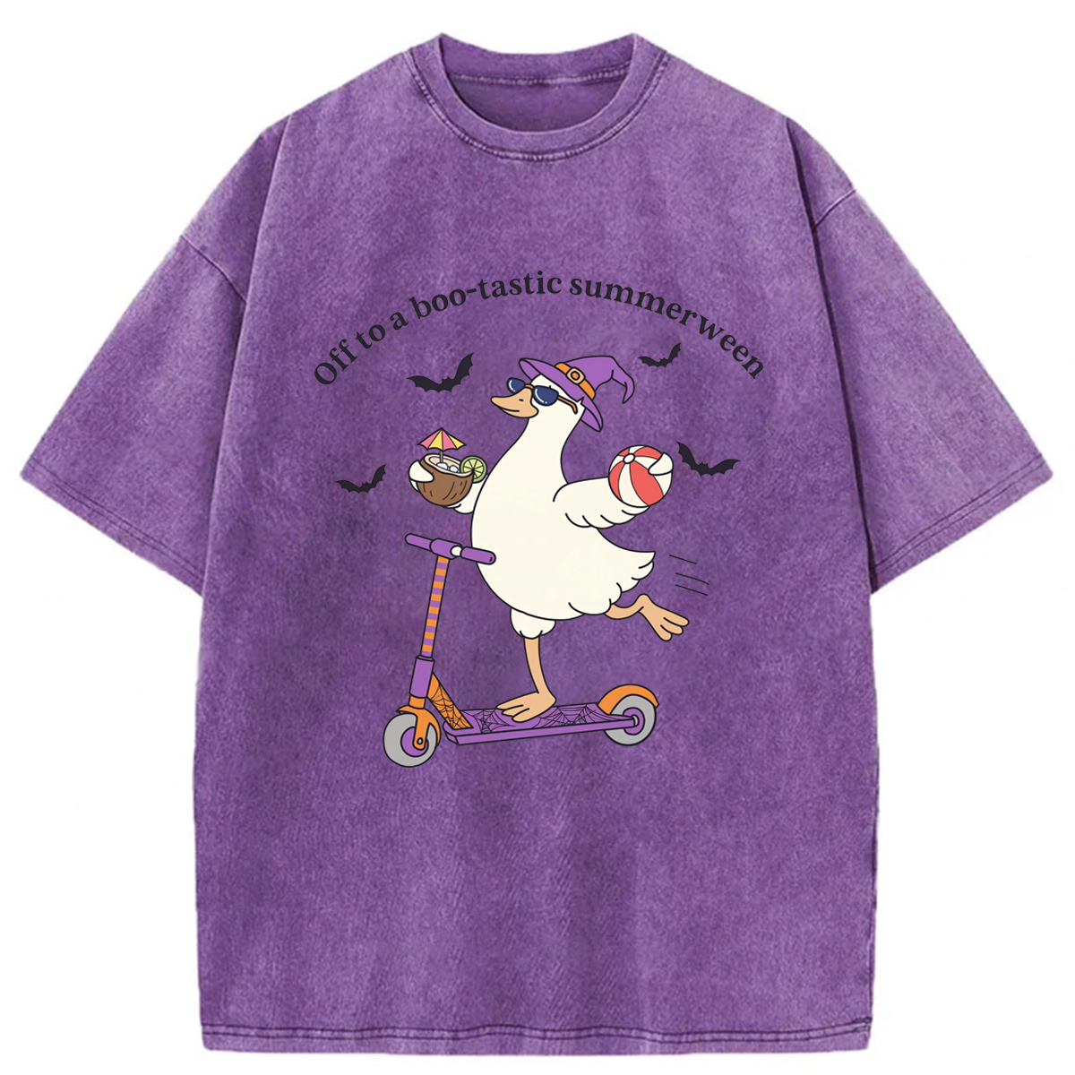 Tokyoviva Summerween Goose On Scooter Washed T-shirt