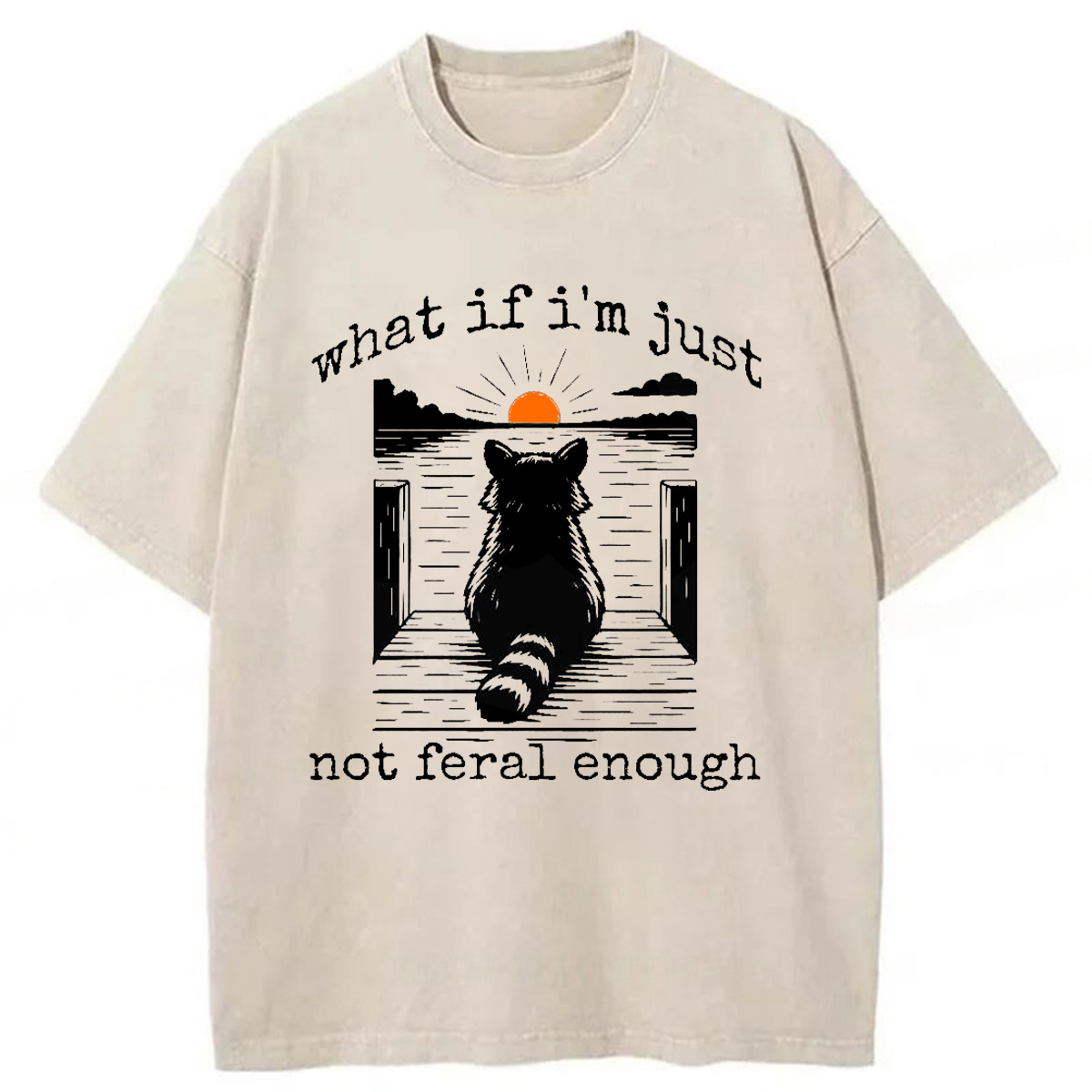 Tokyoviva Thinking Raccoon Washed T-shirt