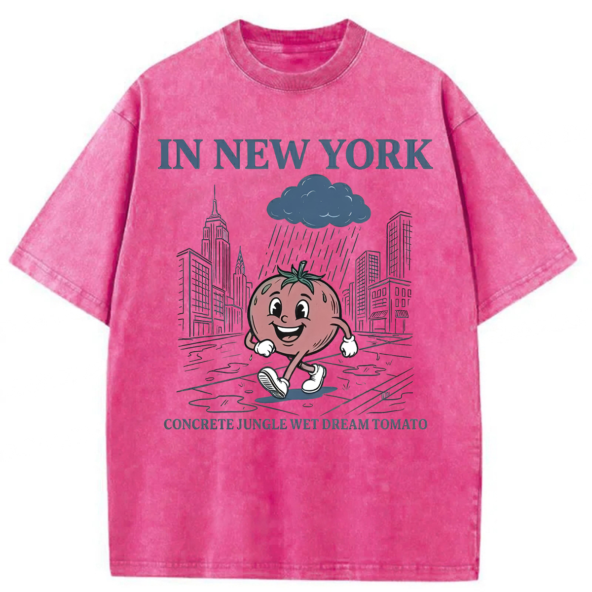 Tokyoviva In New York Concrete Jungle Wet Dream Tomato Washed T-shirt