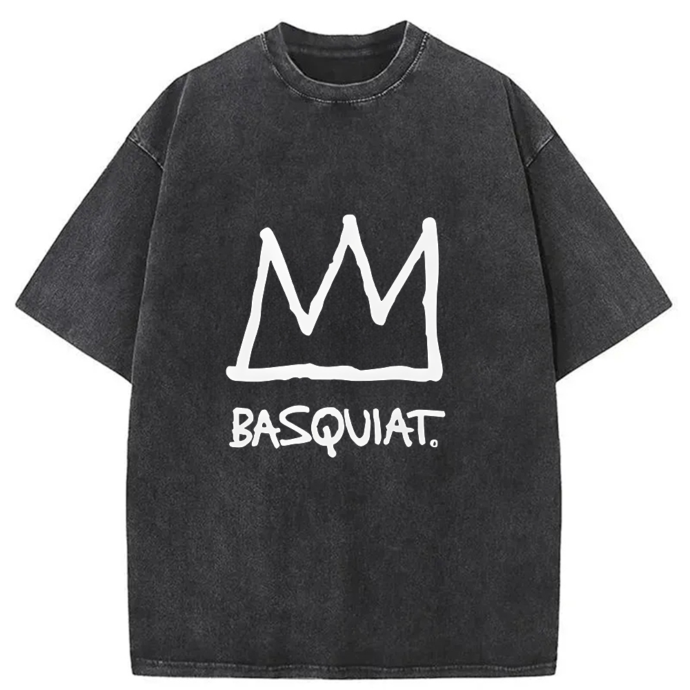 Jean Michel Basquiat Crown Washed T-Shirt