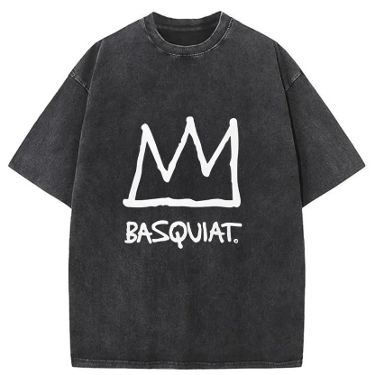 Jean Michel Basquiat Crown Washed T-Shirt