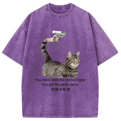 Cat's Secret Weapon Washed T-Shirt