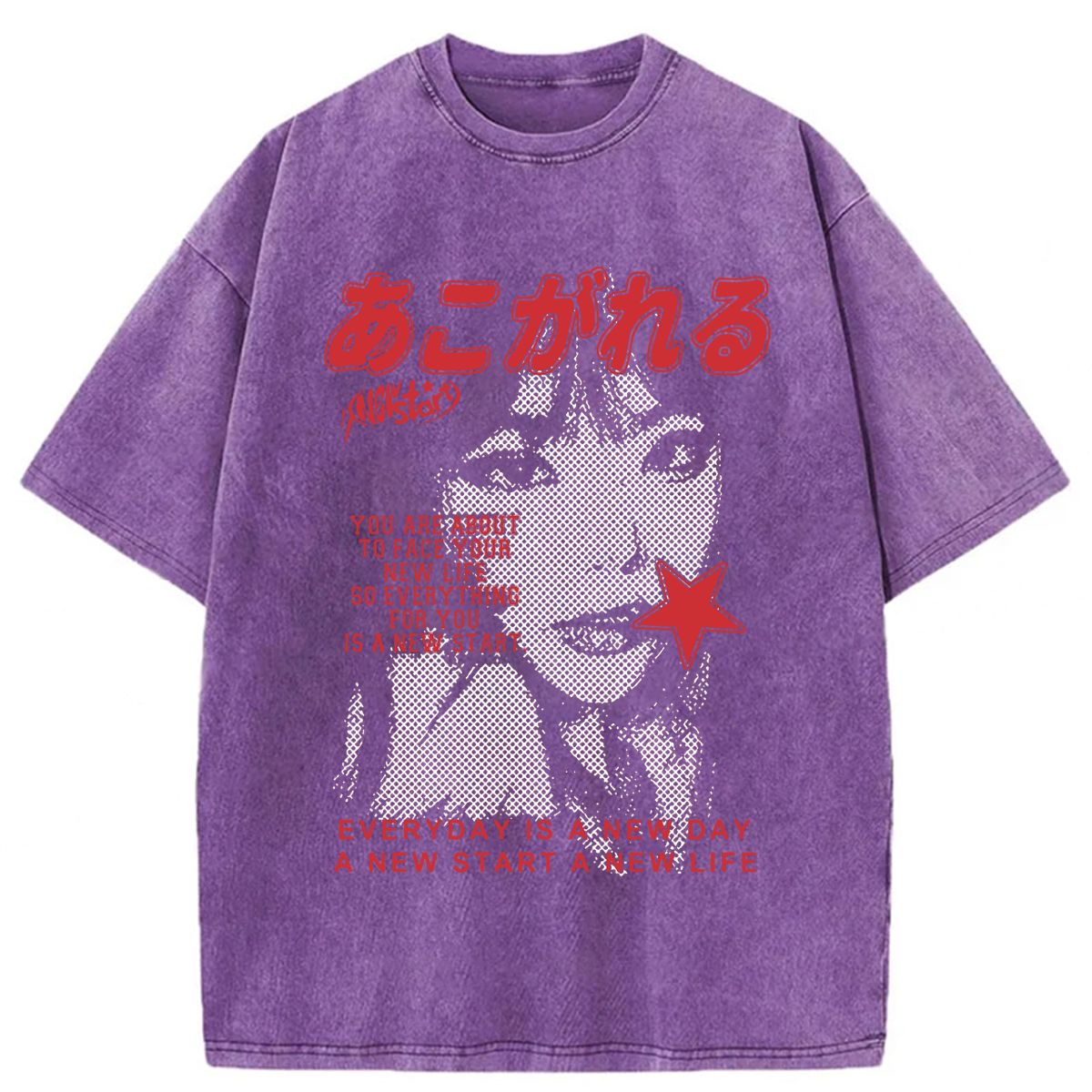 Tokyoviva A New Start To Life Washed T-shirt