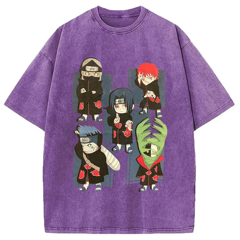 Japanese Anime Chibi Washed T-Shirt