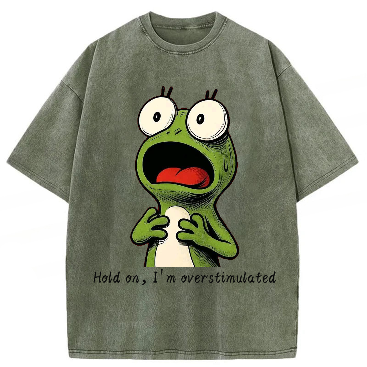 Tokyoviva Hold On I'm Overstimulated Washed T-shirt