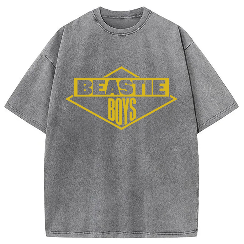Vintage Black Logo Beastie Boys Hiphop Washed T-Shirt