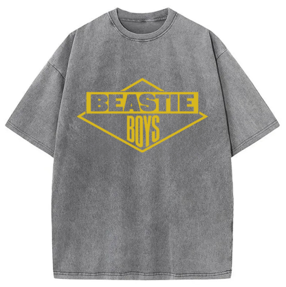 Vintage Black Logo Beastie Boys Hiphop Washed T-Shirt
