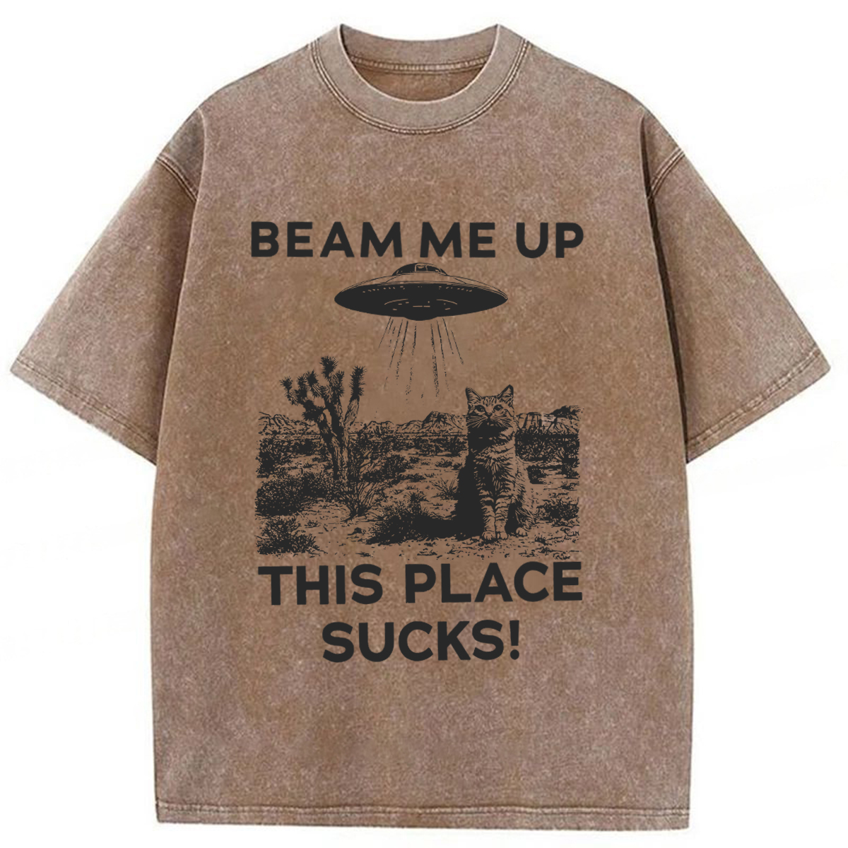 Tokyoviva Cats That Escaped From Earth Washed T-shirt