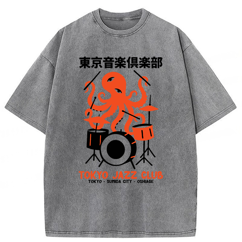 Tokyoviva Octopus Tokyo Concert Washed T-shirt