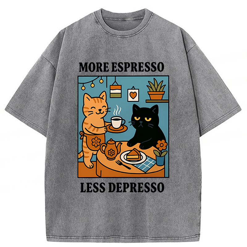Tokyoviva More Espresso Less Depresso Washed T-shirt