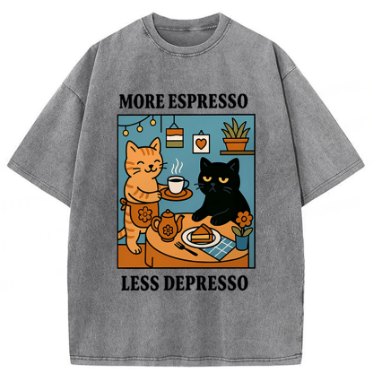 Tokyoviva More Espresso Less Depresso Washed T-shirt