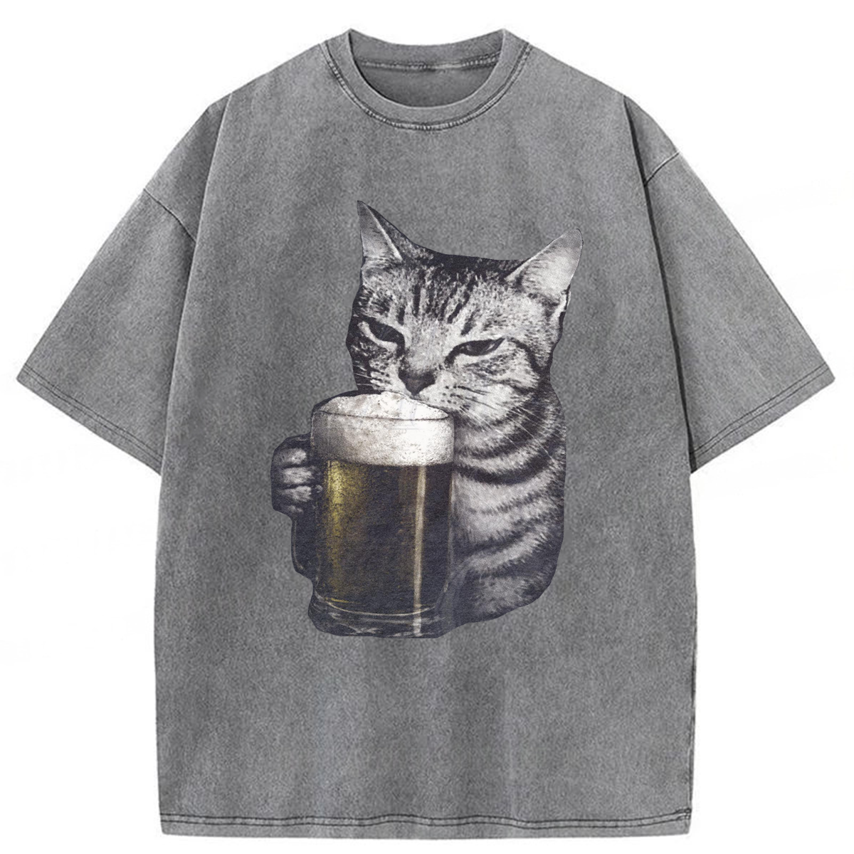 Tokyoviva Cat Beer Washed T-shirt