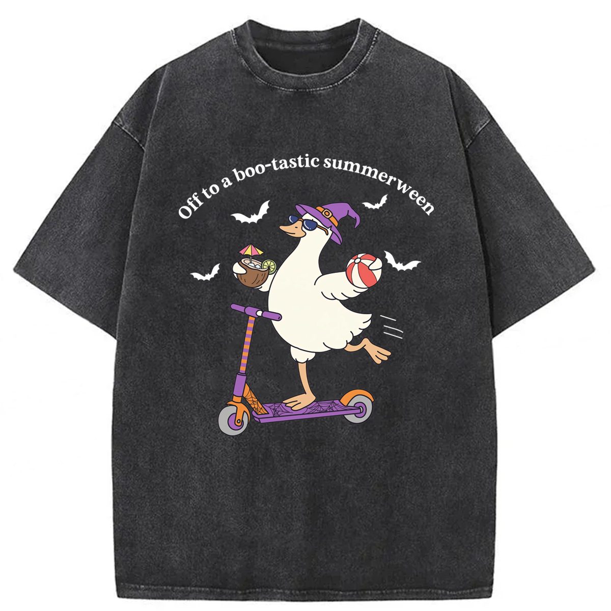 Tokyoviva Summerween Goose On Scooter Washed T-shirt