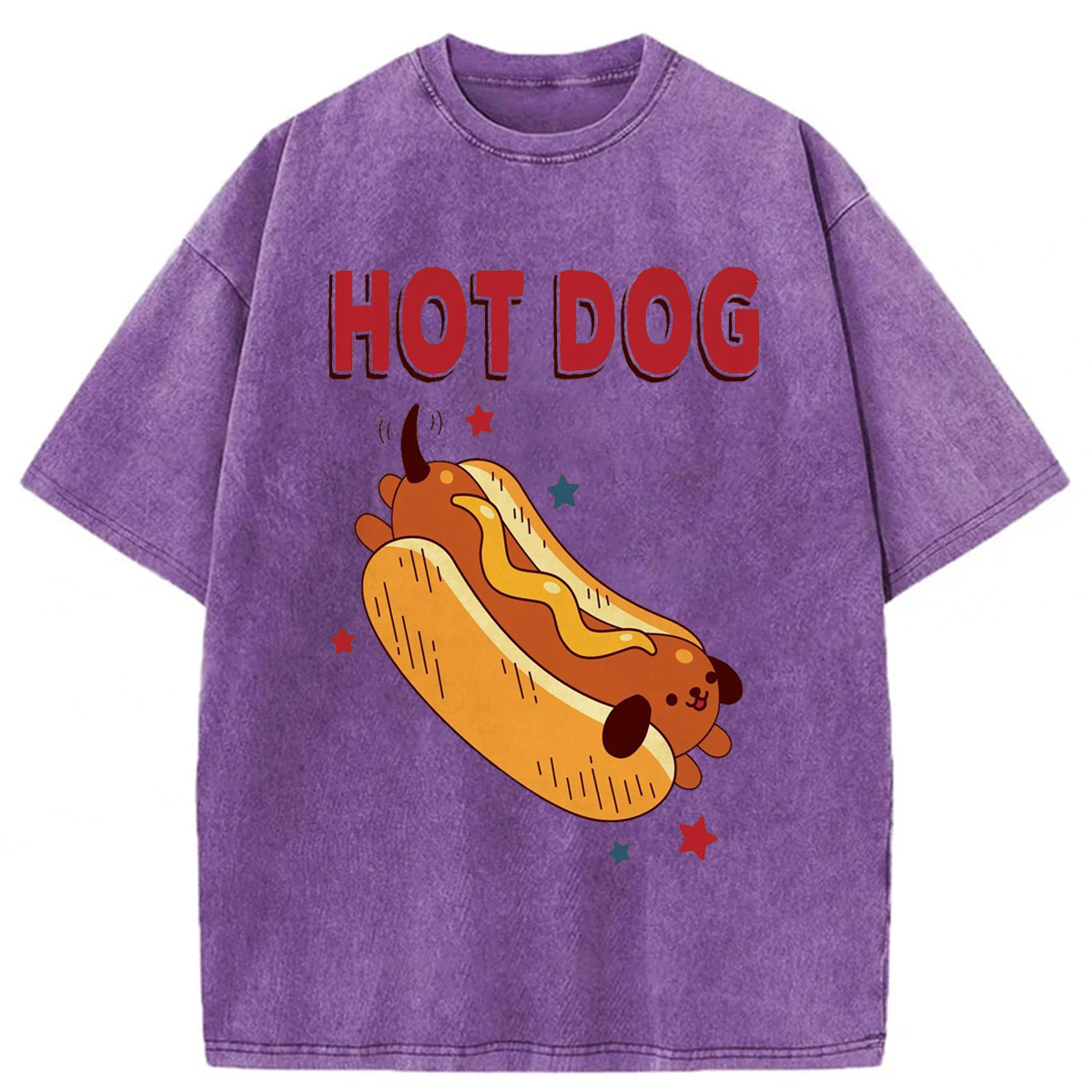 Tokyoviva Funny Hot Dog Washed T-shirt