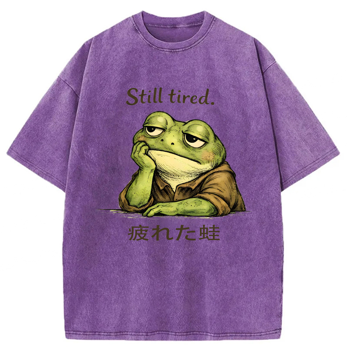 Tokyoviva Still Tired Frog Washed T-shirt