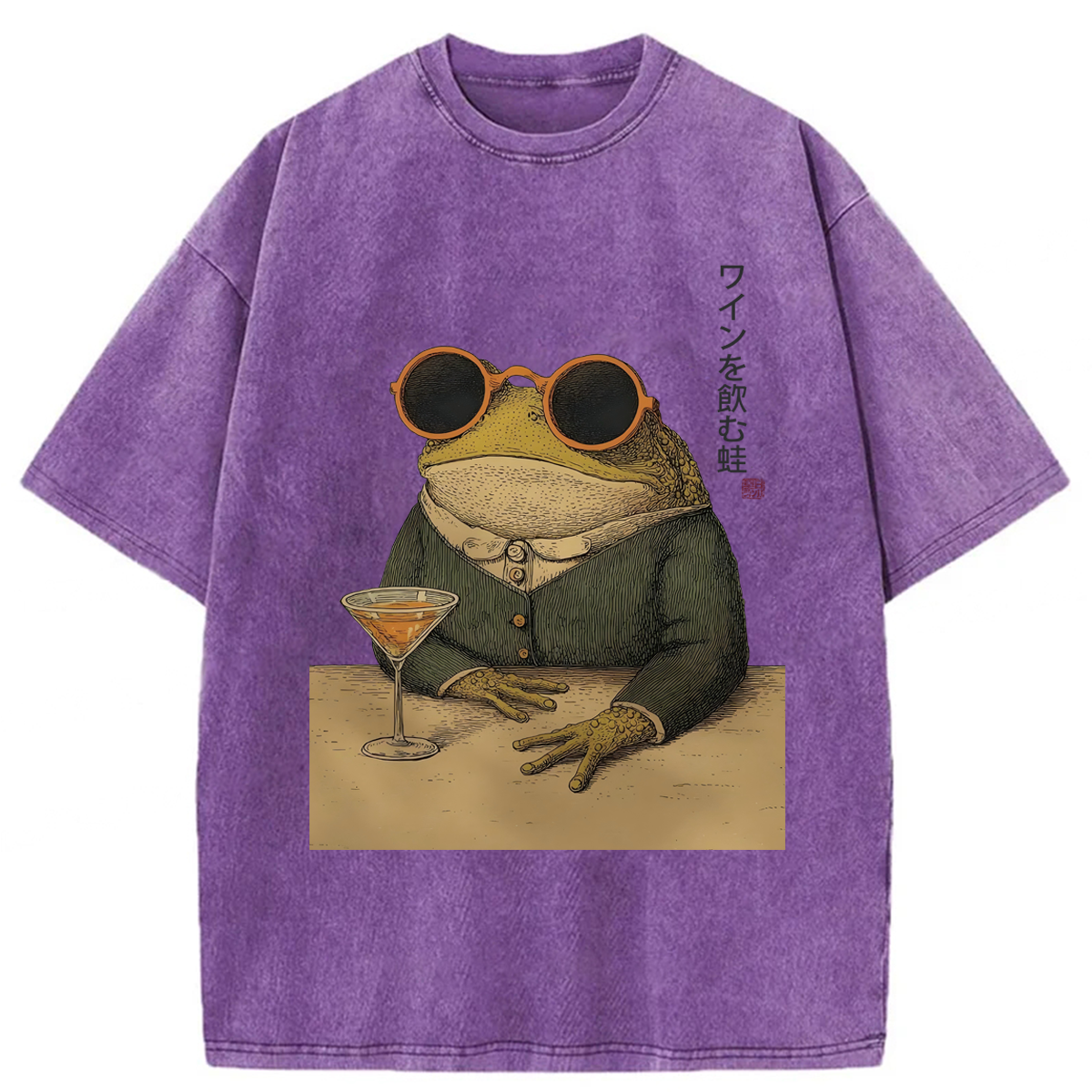 Tokyoviva Frog With Cocktail Washed T-shirt
