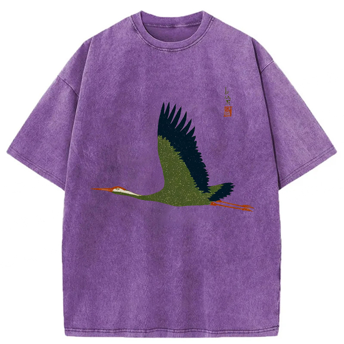 Tokyoviva Flying Crane  Washed T-shirt