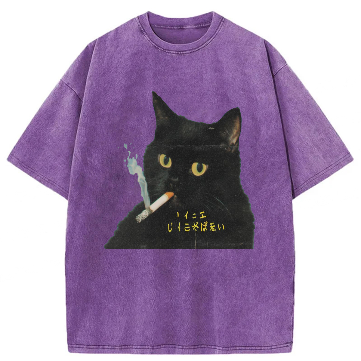 Tokyoviva Young Cat Smoking Washed T-shirt