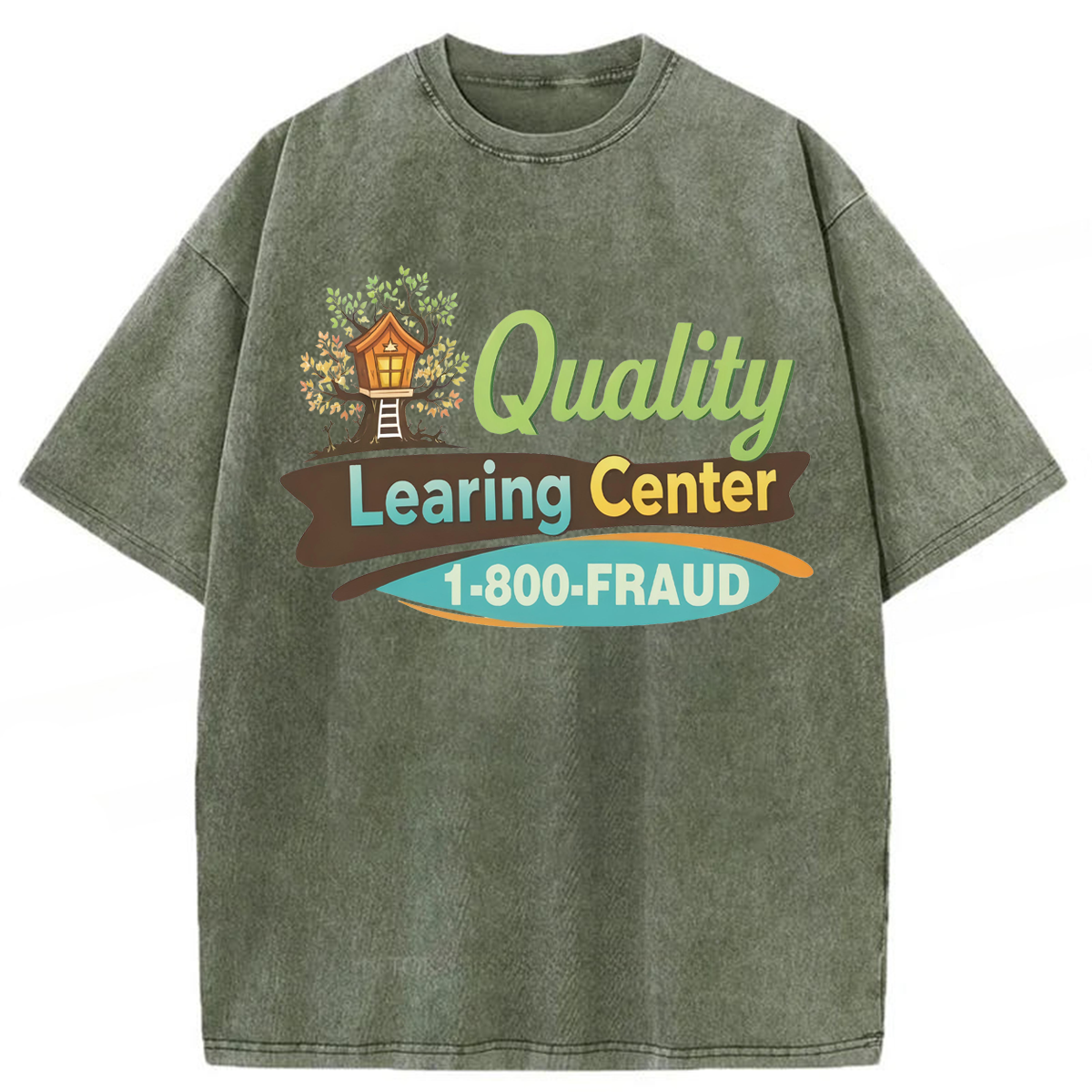 Tokyoviva Funny Quality Learing Center Washed T-shirt