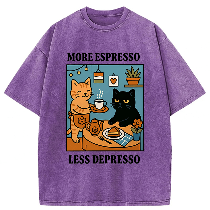 Tokyoviva More Espresso Less Depresso Washed T-shirt