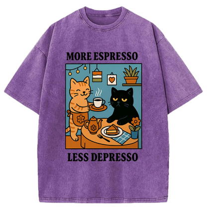 Tokyoviva More Espresso Less Depresso Washed T-shirt