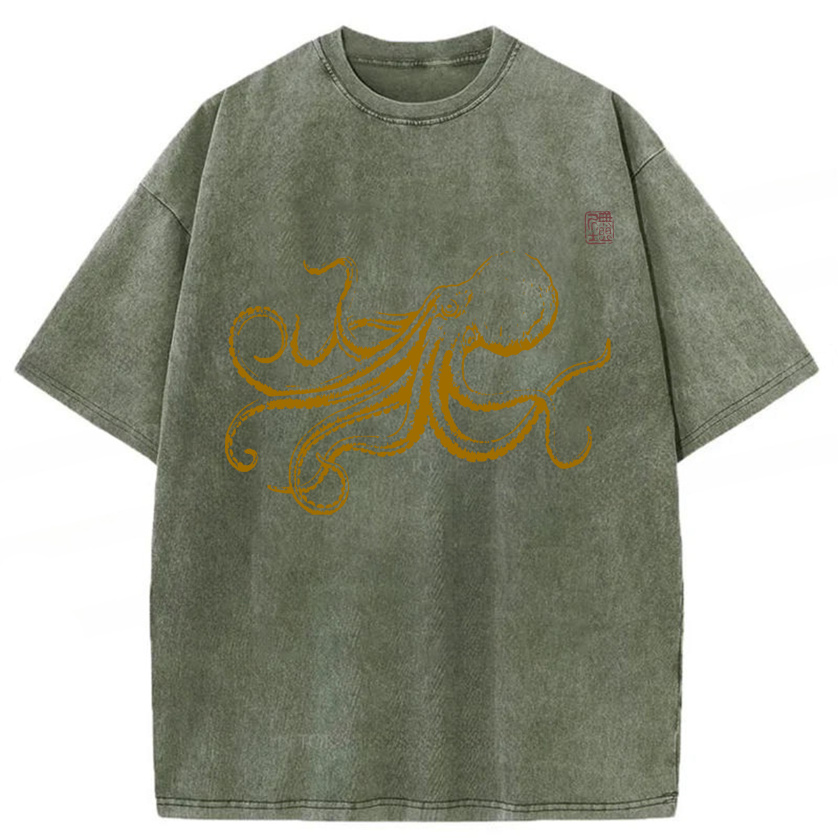 Tokyoviva Octopus Japanese Washed T-shirt
