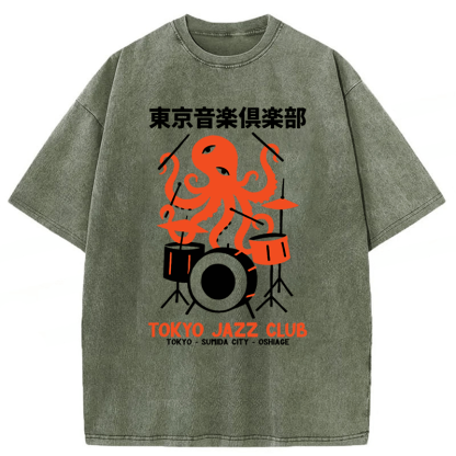 Tokyoviva Octopus Tokyo Concert Washed T-shirt