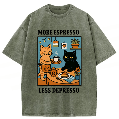 Tokyoviva More Espresso Less Depresso Washed T-shirt