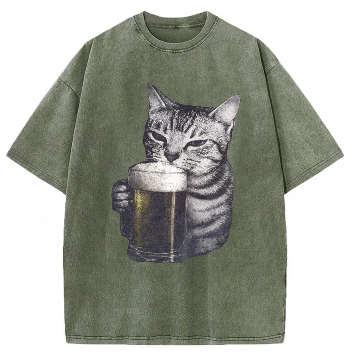 Tokyoviva Cat Beer Washed T-shirt