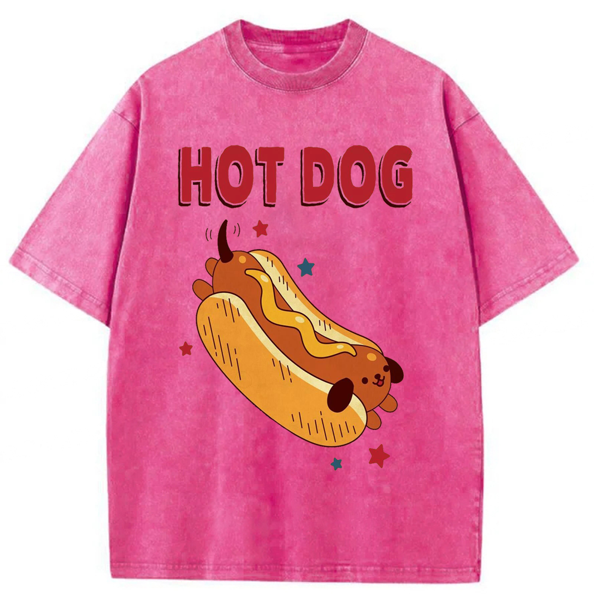 Tokyoviva Funny Hot Dog Washed T-shirt
