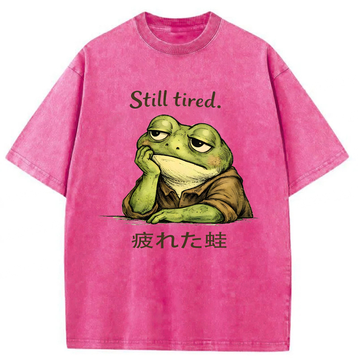 Tokyoviva Still Tired Frog Washed T-shirt