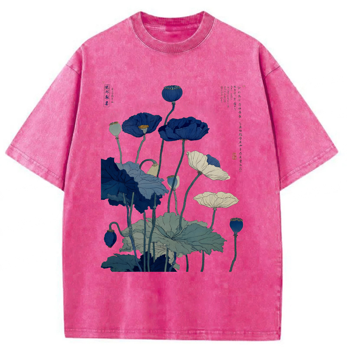 Tokyoviva Vintage Lotus Flower Washed T-shirt
