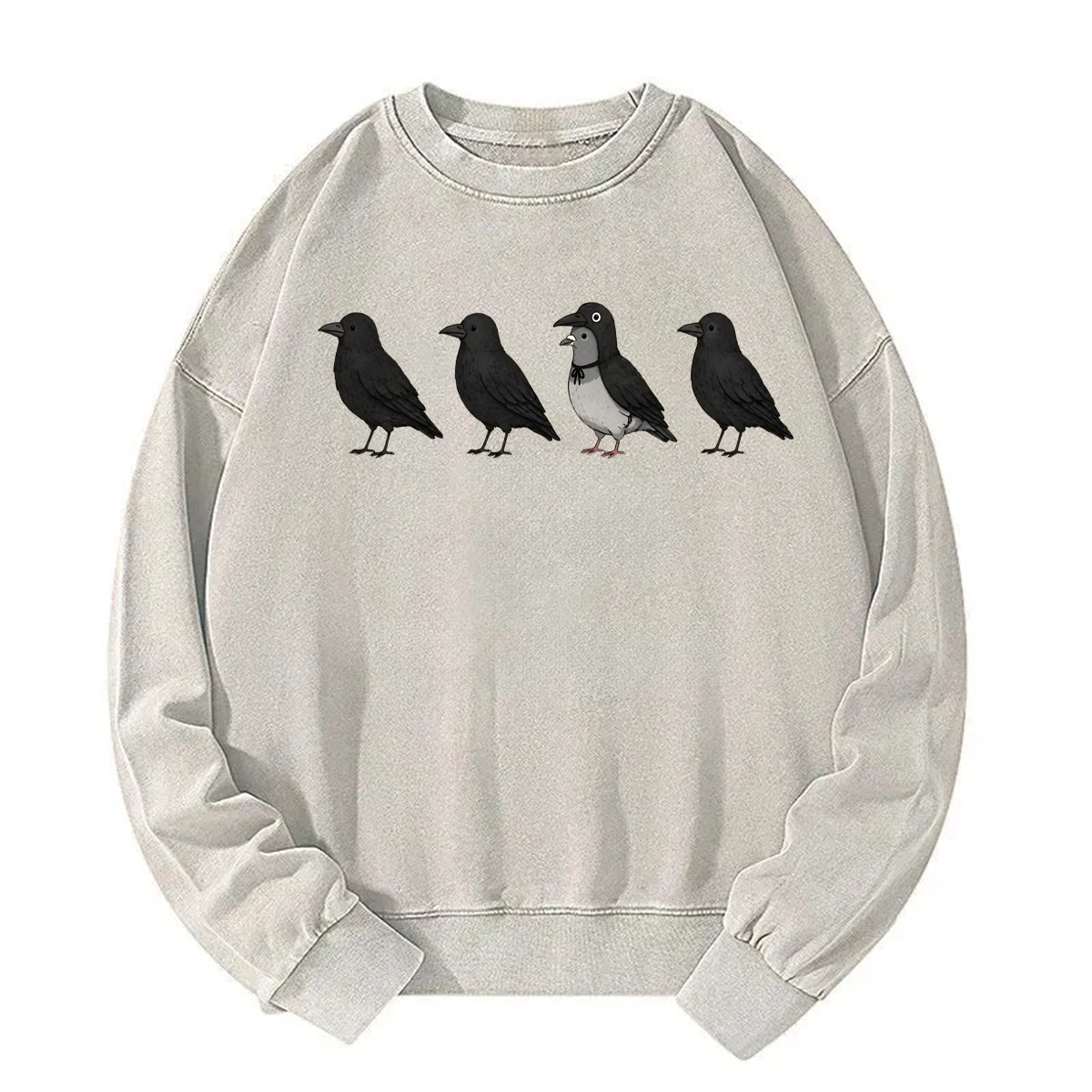 Tokyoviva Halloween Crow Pigeon Sweatshirt